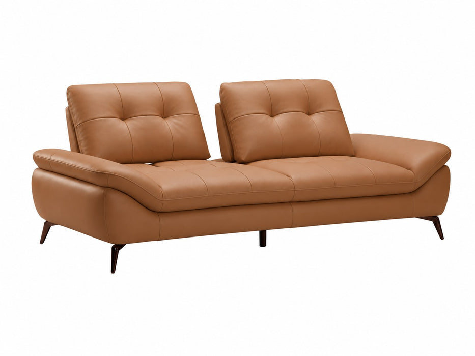 Cruise Leather Lounge Suite, 3 seater in Tan, studio view 2