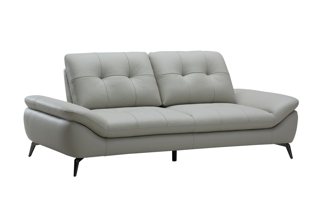 Cruise Leather Lounge Suite, 3 seater in Taupe, studio view 1