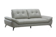 Cruise Leather Lounge Suite, 3 seater in Taupe, studio view 1