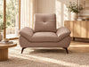 Cruise Leather Lounge Suite, single seater in Tan, second view