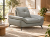 Cruise Leather Lounge Suite, single seater in Taupe