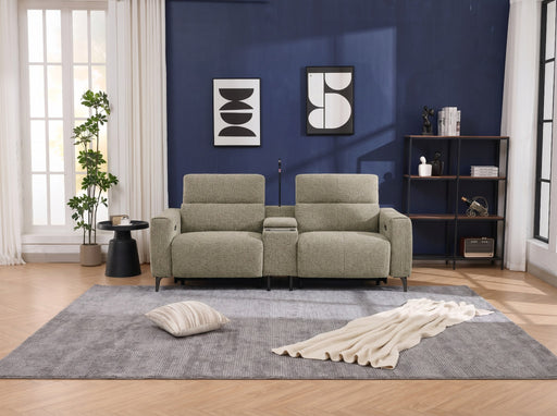 Denzel 2 Seater Fabric Electric Home Theatre Lounge in Sage