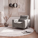 Denzel Single Fabric Electric Recliner in Stone