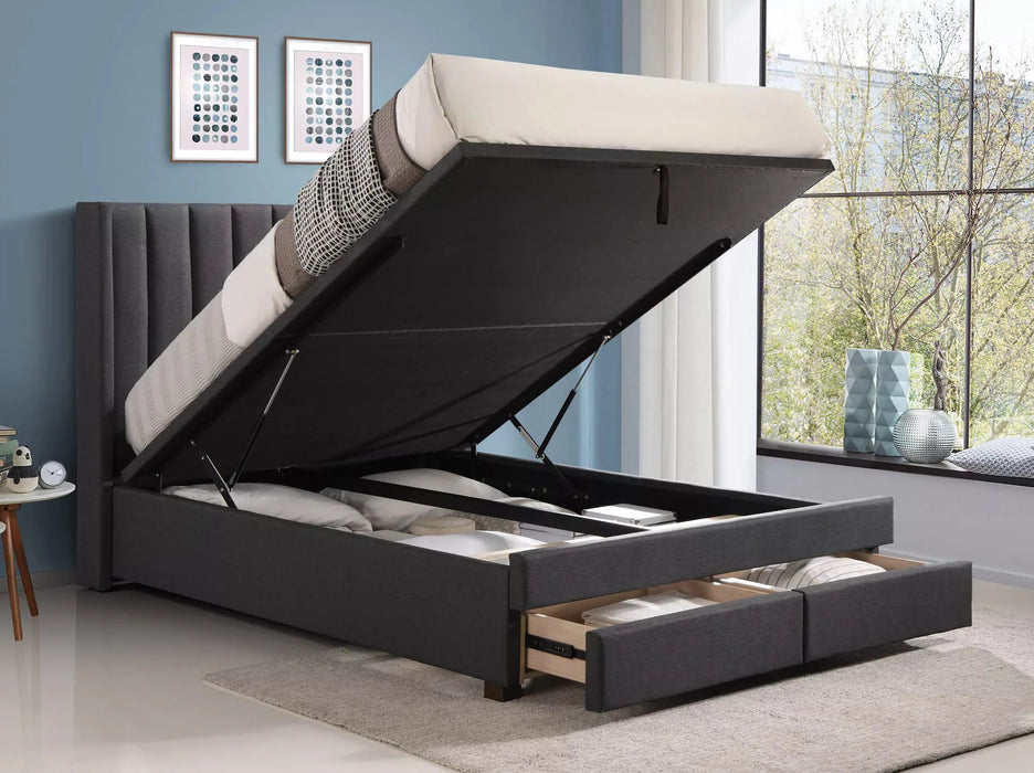 Egon Fabric Storage Lift Bed with 2 Drawers