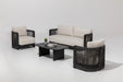 Havana 4 Piece Outdoor Lounge Set, sofa, two single seaters and coffee table