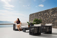Havana 4 Piece Outdoor Lounge Set on a seaside terrace