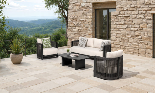 Havana 4 Piece Outdoor Lounge Set on a paved terrace