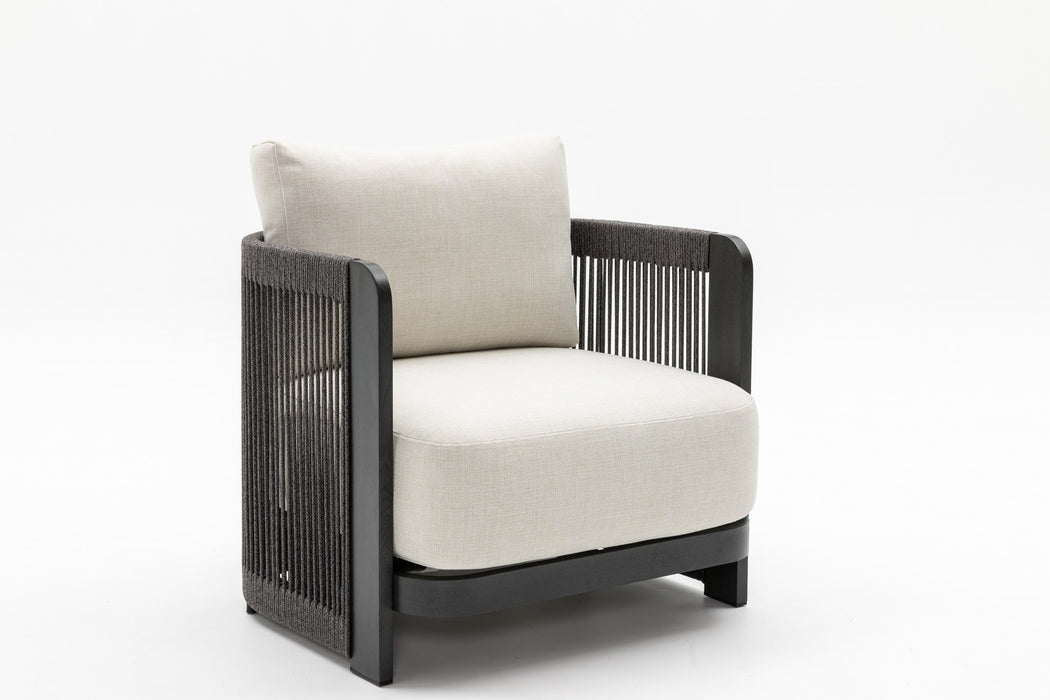 Havana single seater outdoor chair, angled view