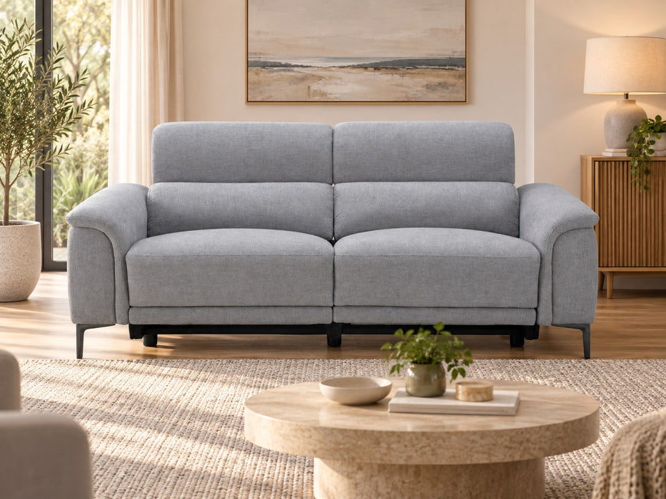 Kobe 2.5 Seater Fabric Electric Recliner Lounge in Stone