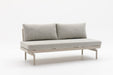 Lumi 2 seater outdoor sofa, angled view