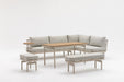 Lumi 6 Piece Outdoor Lounge Set, front view of the full setting