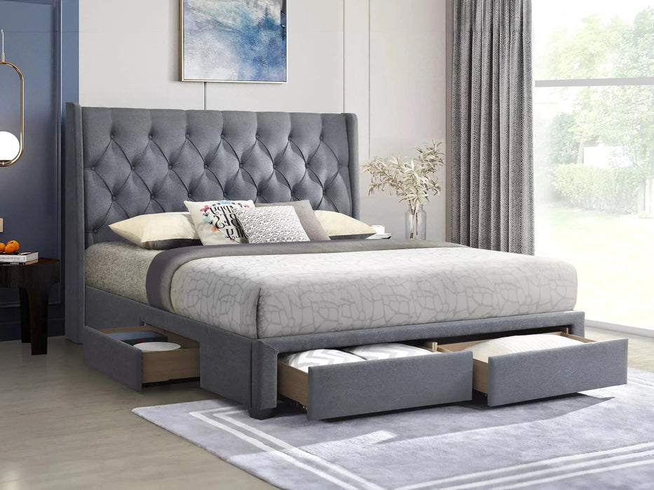 Madrid Fabric Bed with 4 Drws