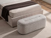 Matilda Fabric Storage Bed Bench at the foot of the bed