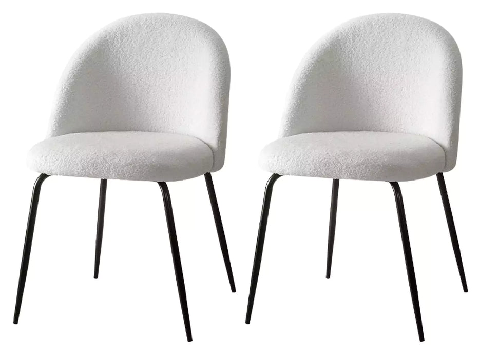 Geila Boucle Dining Chairs (Set of 2)