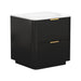Naurel 3 Piece Package in Black: Naurel Bedside on white