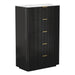 Naurel 3 Piece Package in Black: Naurel Tallboy on white