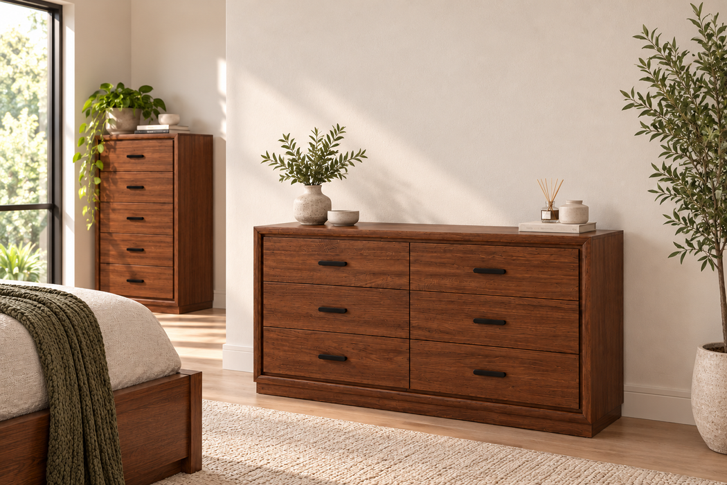 New York dressing table in Walnut