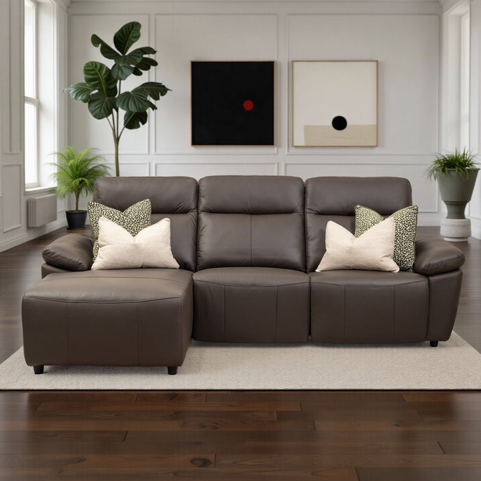 Pullman 3 Seater Leather Electric Chaise