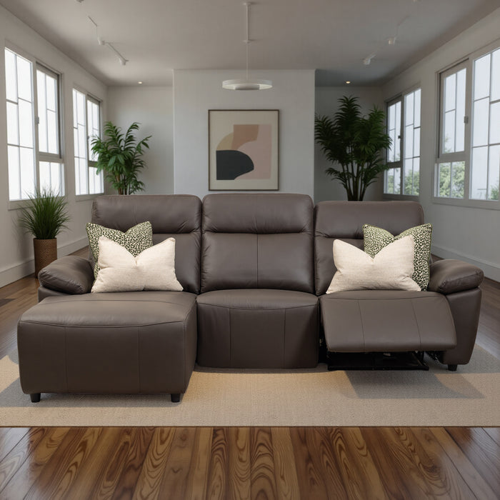 Pullman 3 Seater Leather Electric Chaise