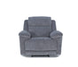 Shamala Fabric Recliner Lounge in Charcoal, single recliner