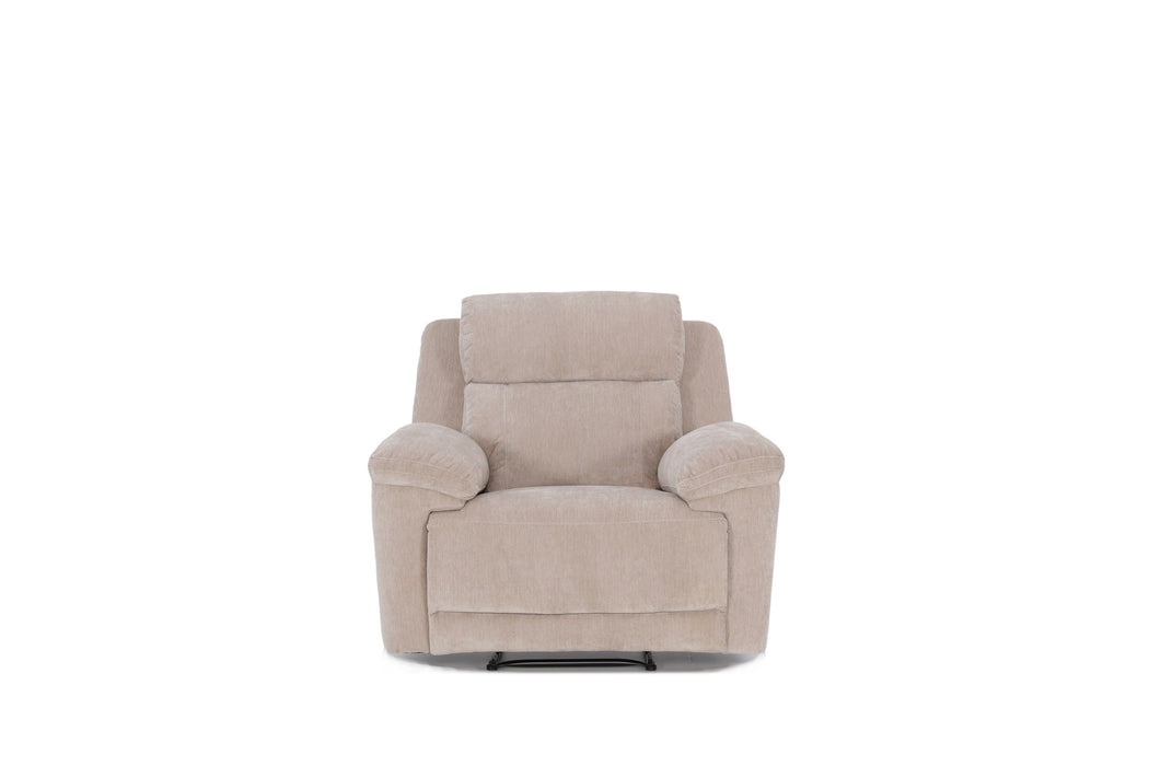 Shamala Fabric Recliner Lounge in Latte, single recliner