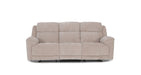 Shamala Fabric Recliner Lounge in Latte, 3 seater