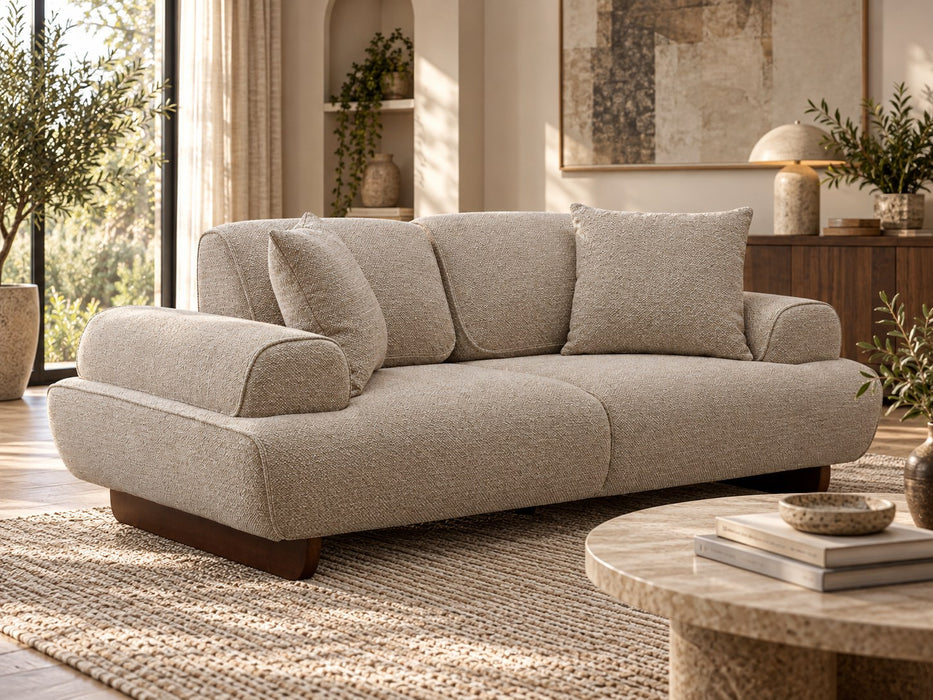 Stirling Fabric Lounge, 2 seater in Ivory