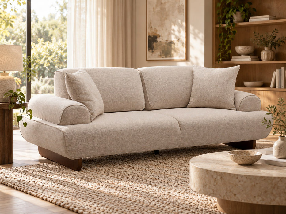 Stirling Fabric Lounge, 3 seater in Beige