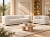 Tedmond Fabric Lounge Suite, 3 seater and 2 seater together in Beige