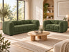 Tedmond Fabric Lounge Suite, 3 seater and 2 seater together in Green