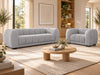 Tedmond Fabric Lounge Suite, 3 seater and 2 seater together in Grey