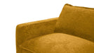 Vegas 5 Seater Fabric Corner Modular in Honey, arm and seat detail