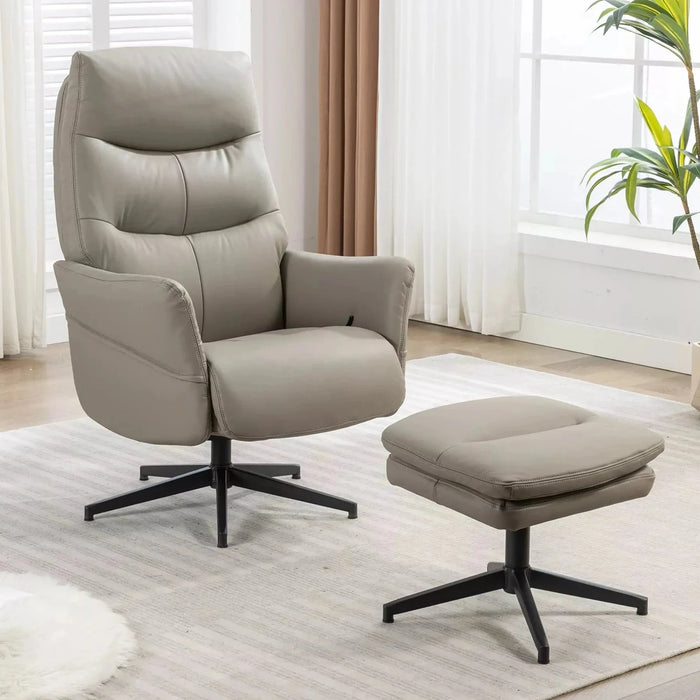 Robert Swivel Recliner Chair with Stool