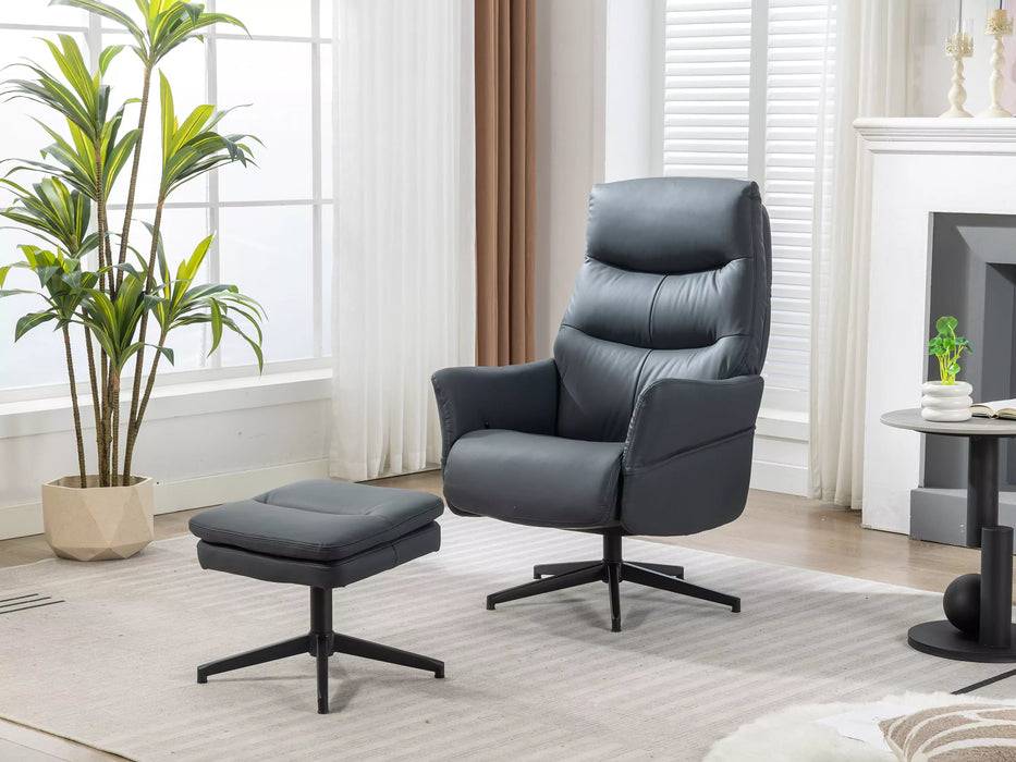 Robert Swivel Recliner Chair with Stool