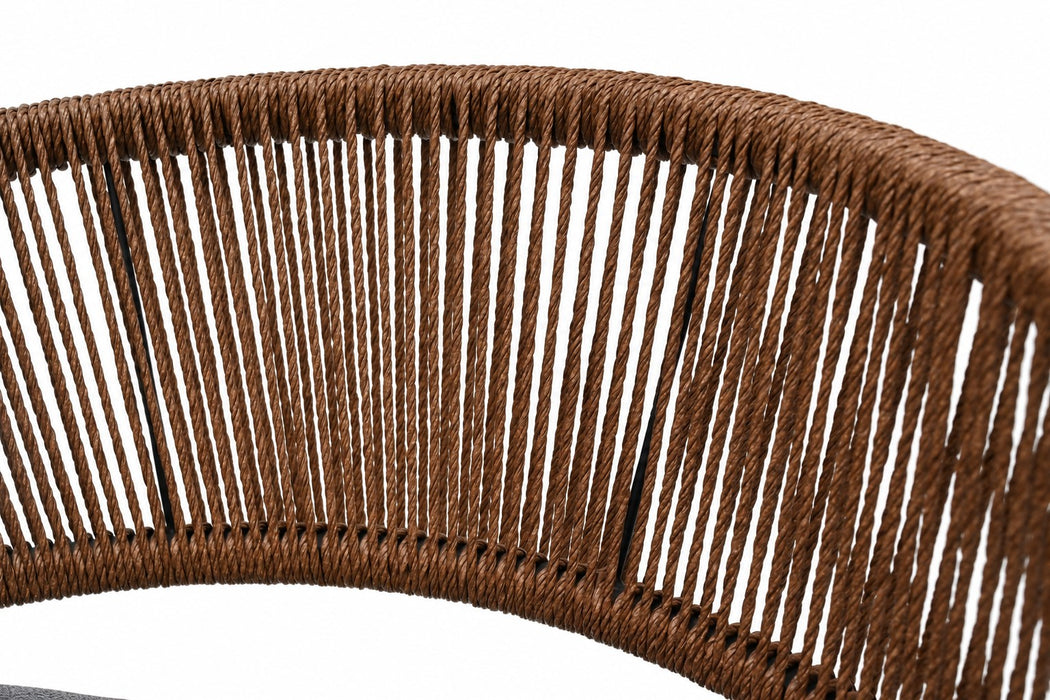 Yun 3 Piece Outdoor Lounge Set chair back detail
