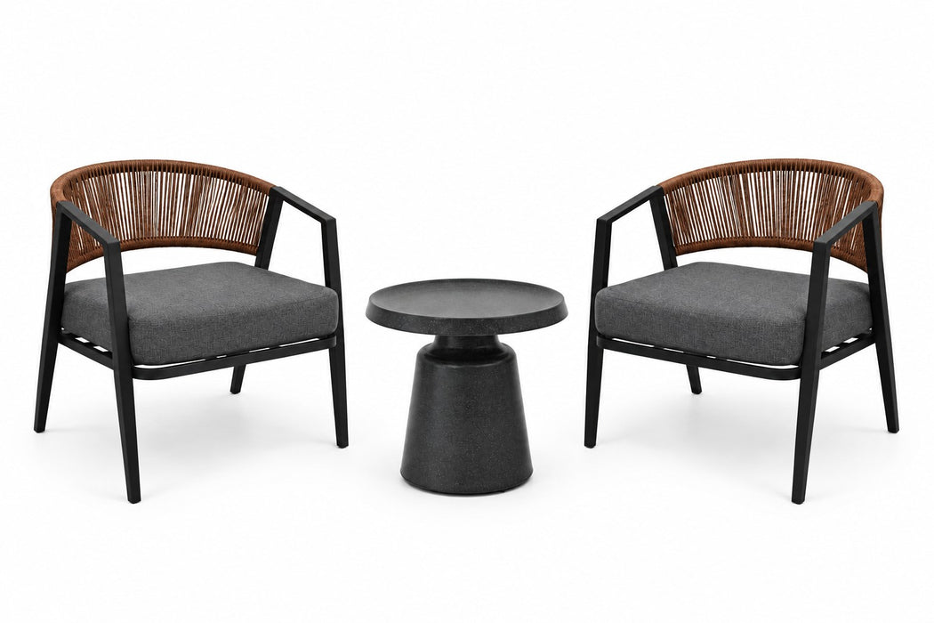 Yun 3 Piece Outdoor Lounge Set