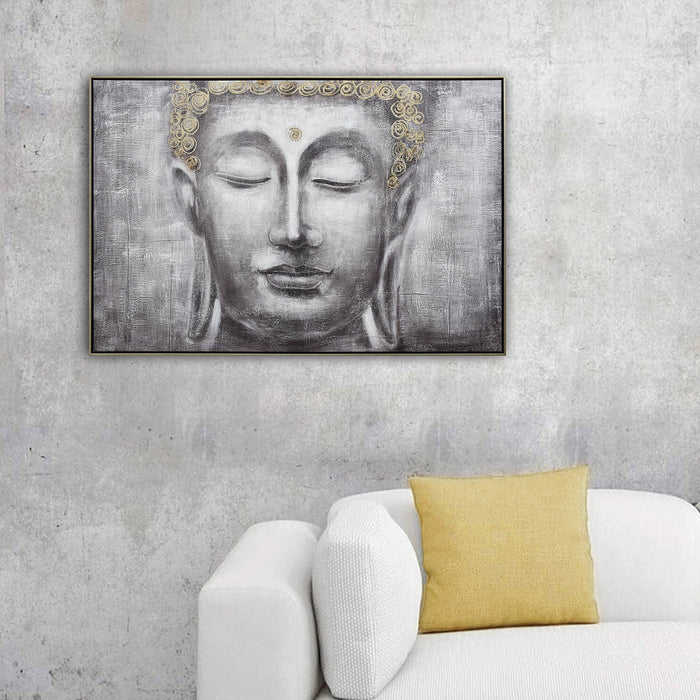 120X80cm Ethereal Enlightenment Champagne Framed Canvas Wall Art