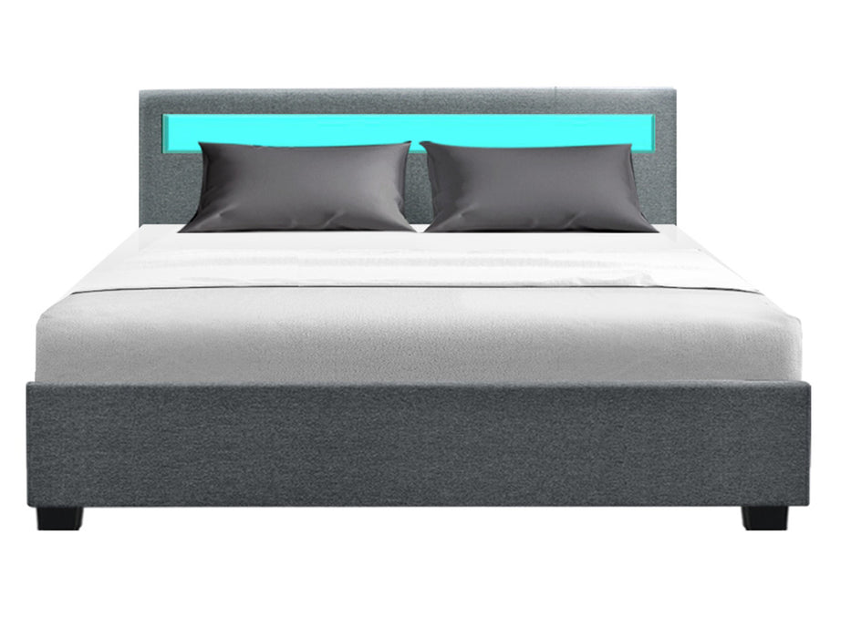 Clara Fabric LED Lift Bed