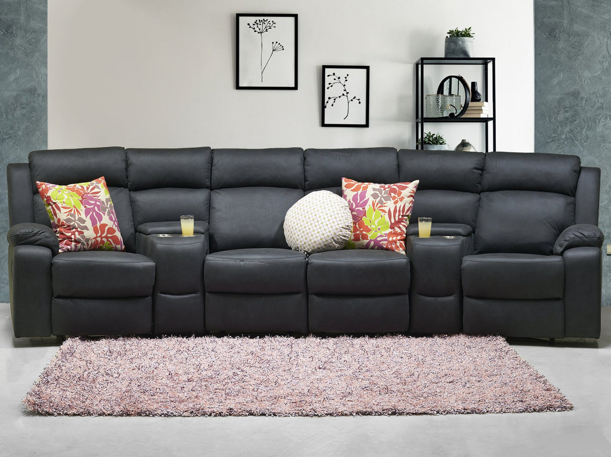 Baxley Fabric Home Theatre Lounge — Furniture Bazaar