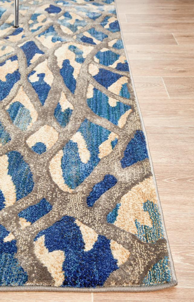 Dreamscape Ropes Modern Blue Rug — Furniture Bazaar