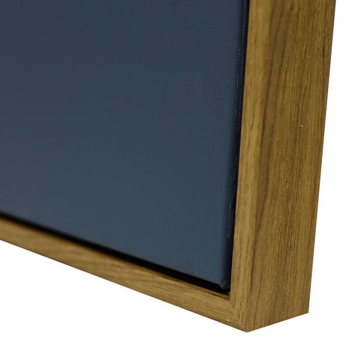 120X80cm Modern Mantra: Echoes of AUM Dark Wood Framed Hand Painted Canvas Wall Art