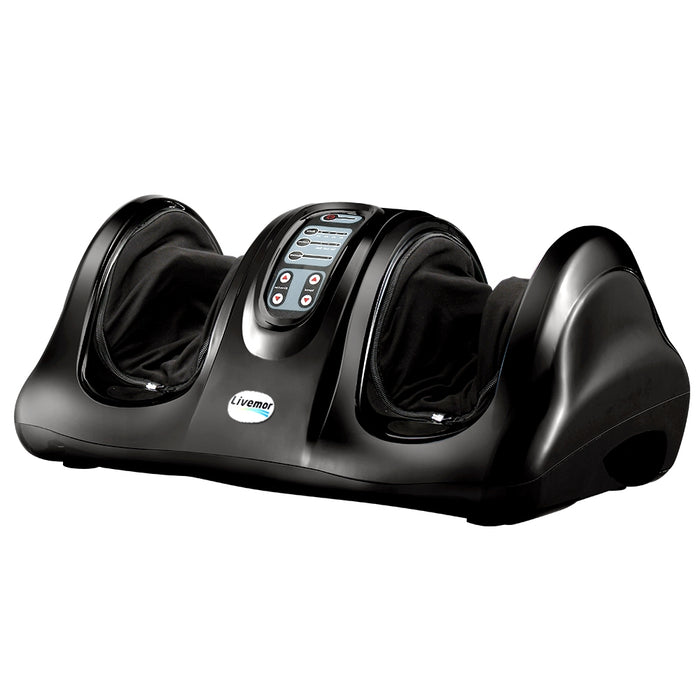 Foot Massager Shiatsu Massagers Electric Remote Roller Kneading - Black