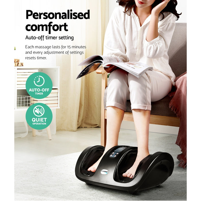 Foot Massager Shiatsu Massagers Electric Roller Kneading Calf Leg - Black