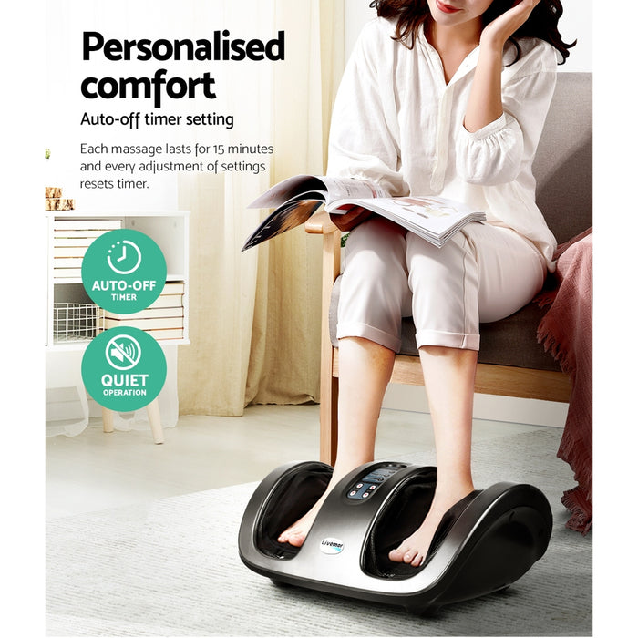 Foot Massager Shiatsu Massagers Electric Roller Kneading Calf Leg - Grey