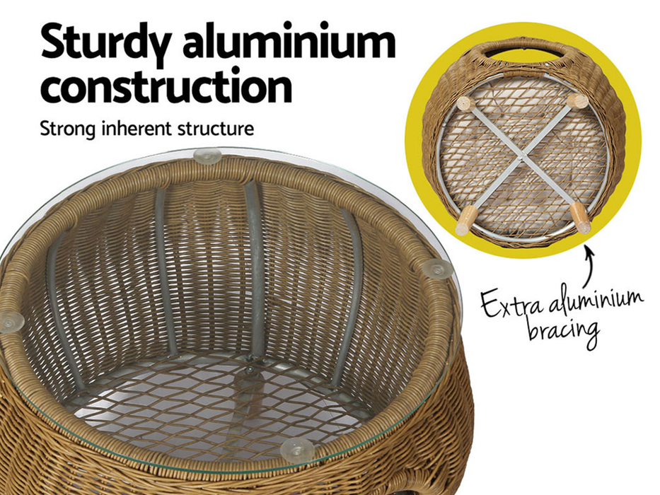 Anastasius Coffee Table + Pet Bed