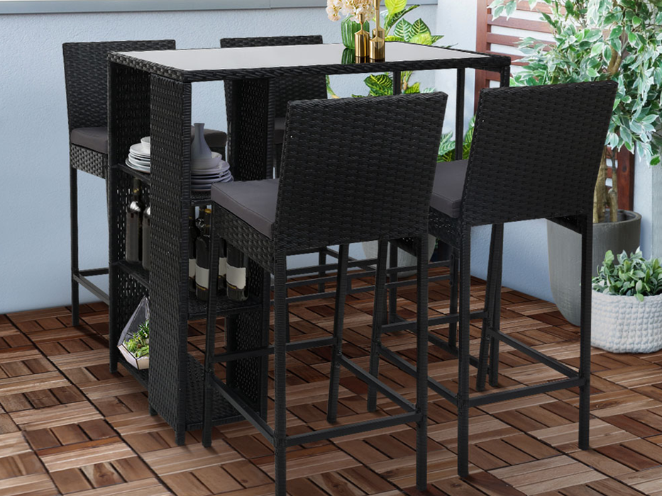 Koonara 5 Piece Outdoor Bar Set
