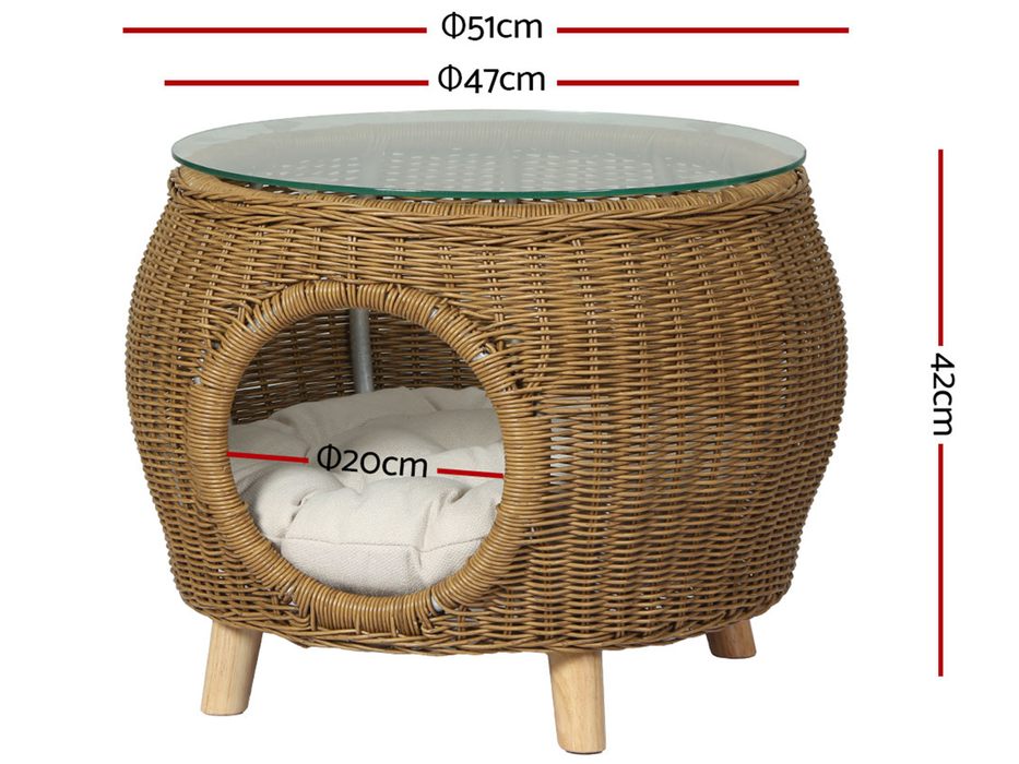 Anastasius Coffee Table + Pet Bed