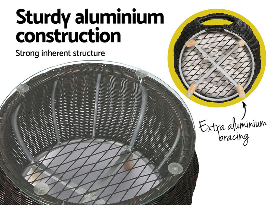 Anastasius Coffee Table + Pet Bed