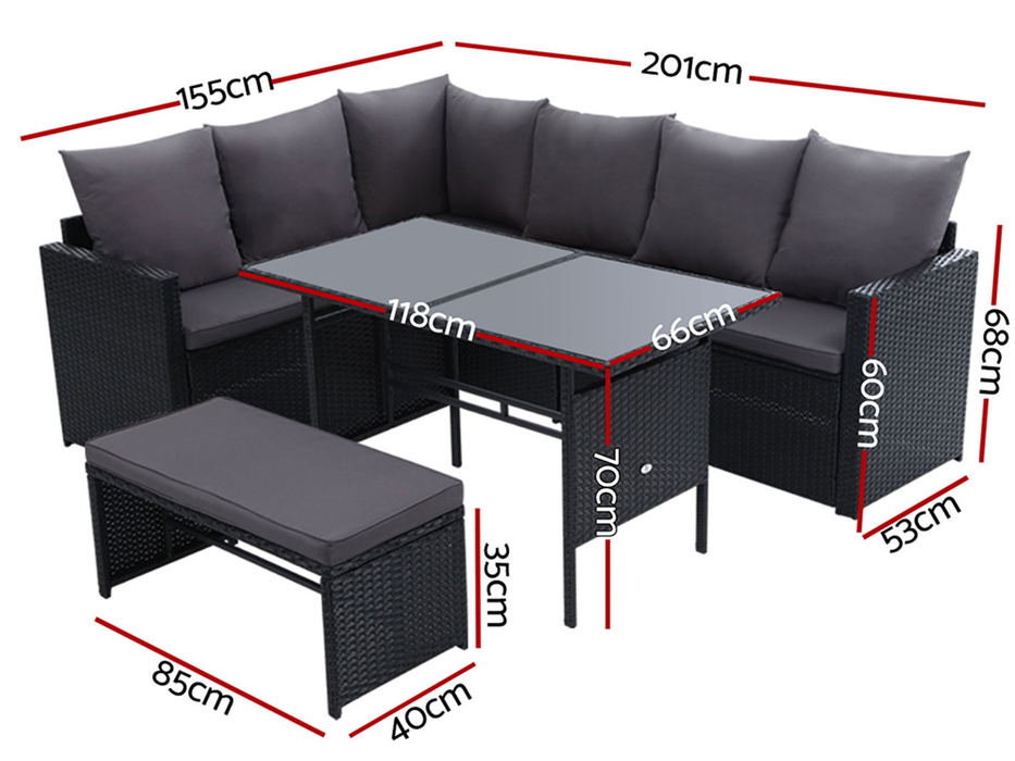 Alawoona V2 Outdoor Sofa Dining Set
