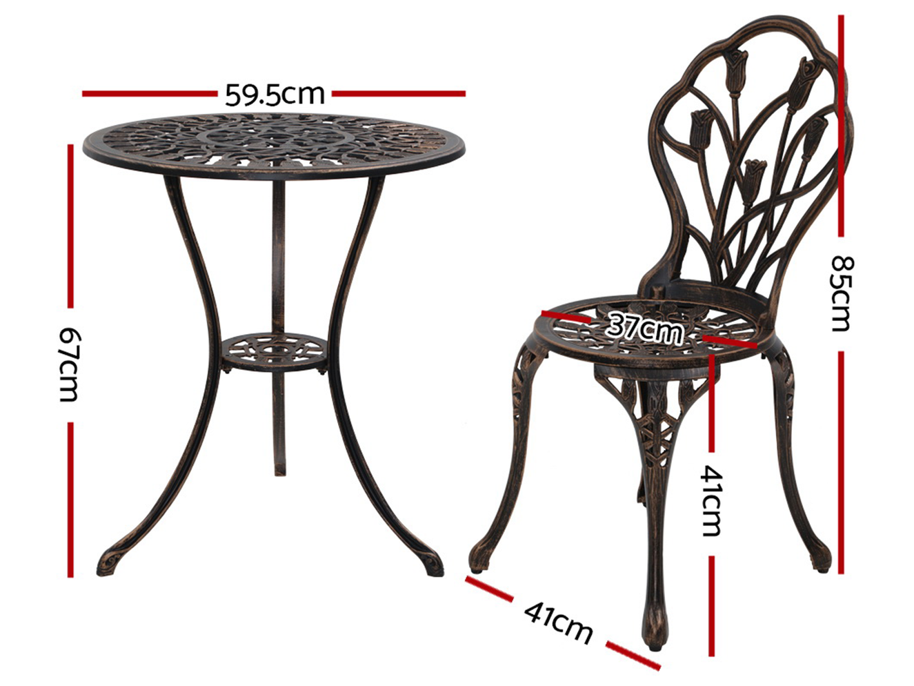 Victorian V2 3 Piece Outdoor Set — Furniture Bazaar